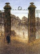 Caspar David Friedrich Friedhofseingang oil on canvas